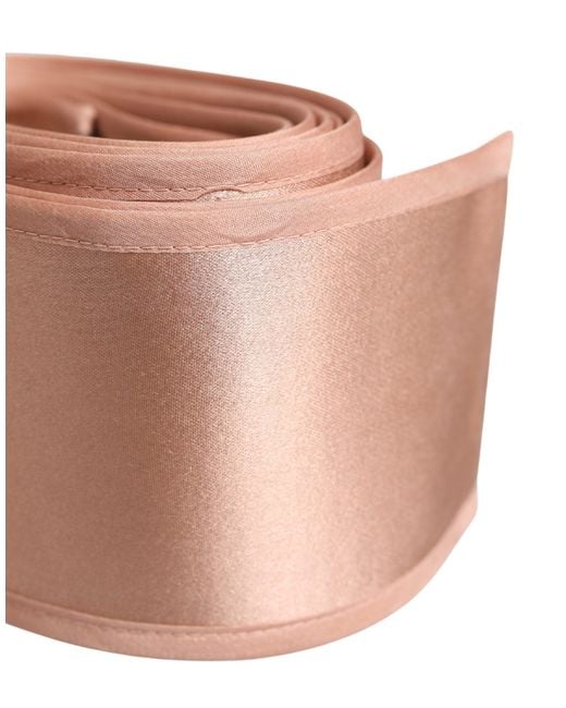 Dolce & Gabbana Natural Light Pink Silk Satin Waist Cintura Belt