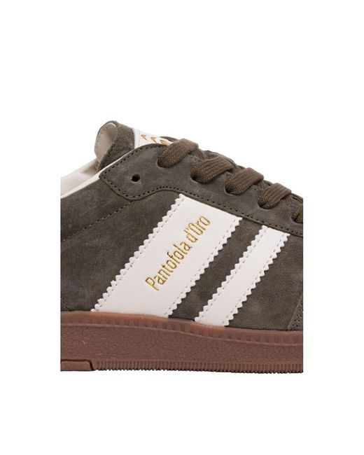 Pantofola D Oro Brown Green Suede Men's Sneaker for men