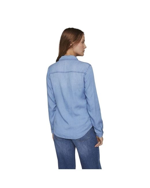 VILA CLOTHES Blue Cotton Sweater