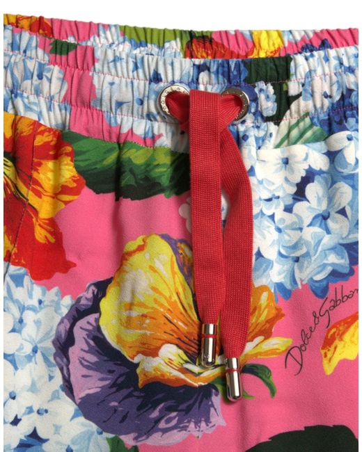 Dolce & Gabbana Multicolor Floral High-rise Drawstring Jogger Pants