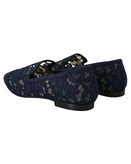 Dolce & Gabbana Blue Elegant Loafers Flats