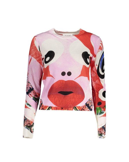 Desigual Red Viscose Sweater