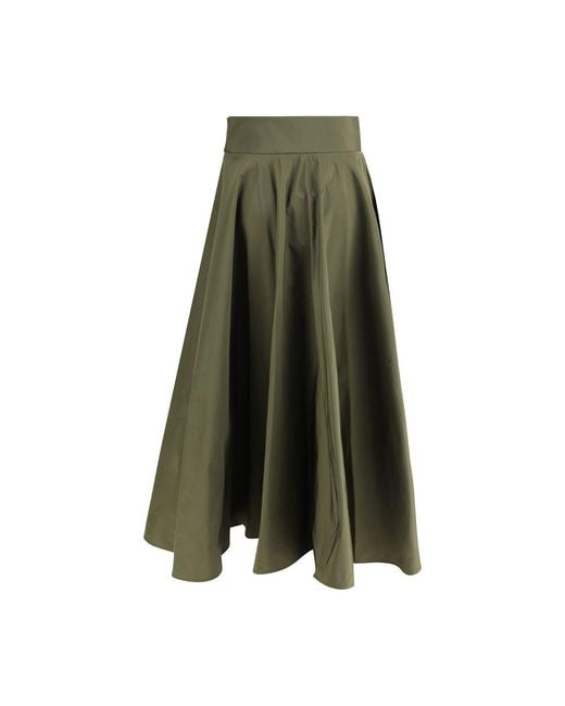 Sara Roka Green Circle Midi Skirt