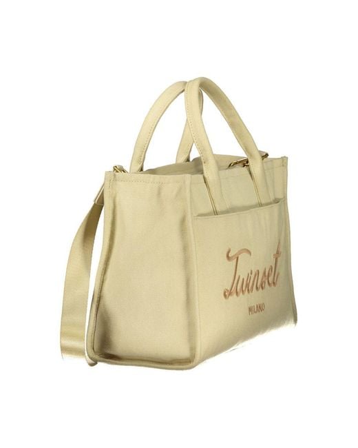 Twinset Metallic Twinset Cotton Tote