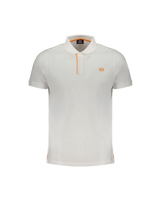 Norway 1963 White Cotton Polo Shirt for men