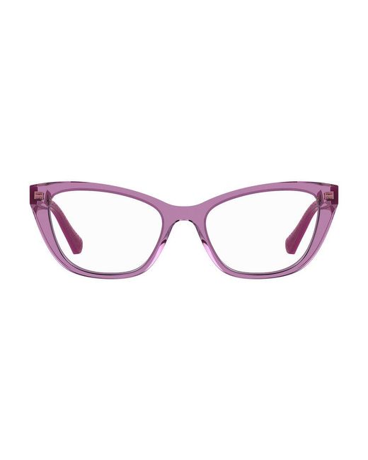 Love Moschino Women's Purple Multicolor Cellulose Propionate Glasses (frames)