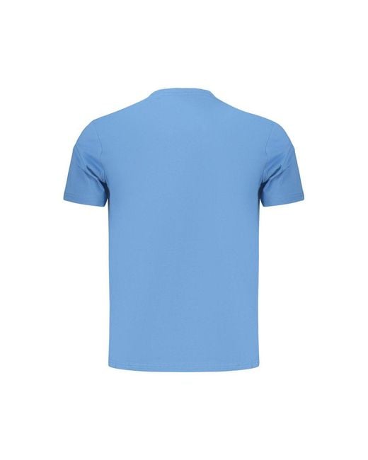 Napapijri Blue Azzurro Cotton Mens Tshirt for men