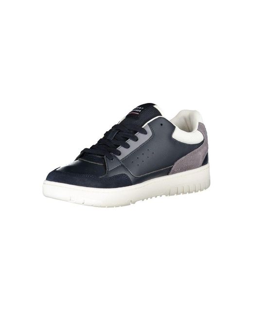 Tommy Hilfiger Blue Contrast Lace-Up Sneakers for men