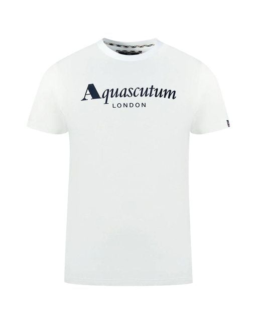 Aquascutum White Cotton T for men