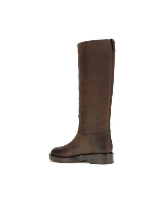 Paris Texas Brown Calf Leather Bos Taurus Ankle Boots