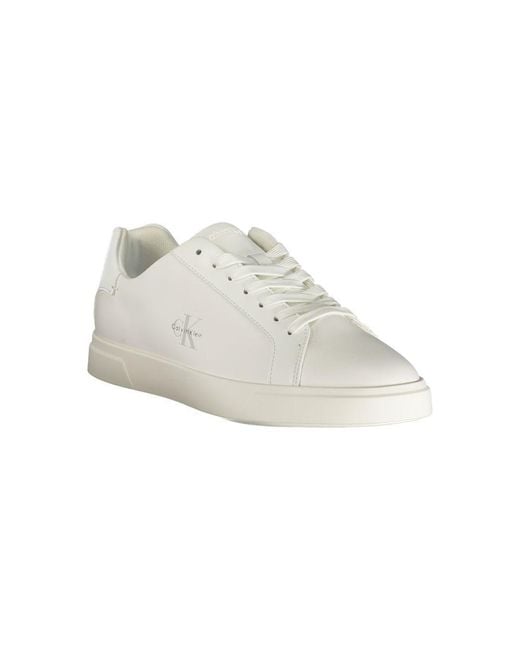 Calvin Klein White Polyurethane Sneaker