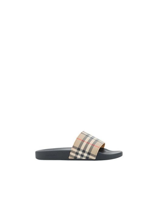 Burberry Multicolor Brown Polyethylene Flat Sandals for men