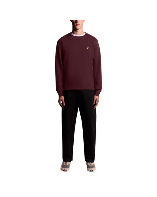Lyle & Scott Red Bordeaux Cotton Sweatshirt for men