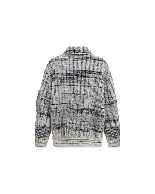 Missoni Gray Multicolor Wool Oves Aries Bomber