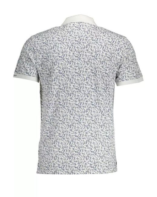 Gant Gray Cotton Polo Shirt for men