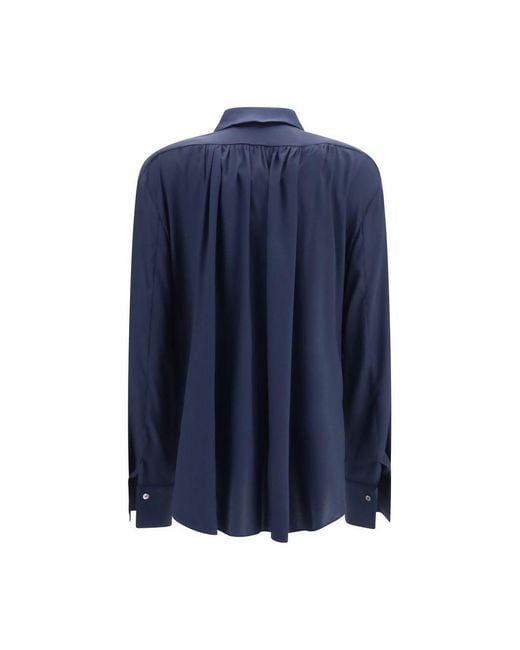 Ella Blue Silk Dress Shirt