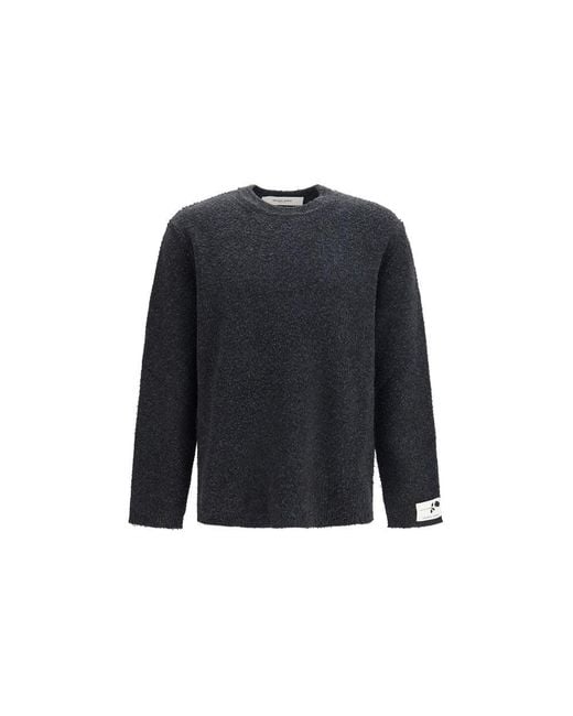Golden Goose Deluxe Brand Blue Gray Wool Oves Aries Sweatshirt for men