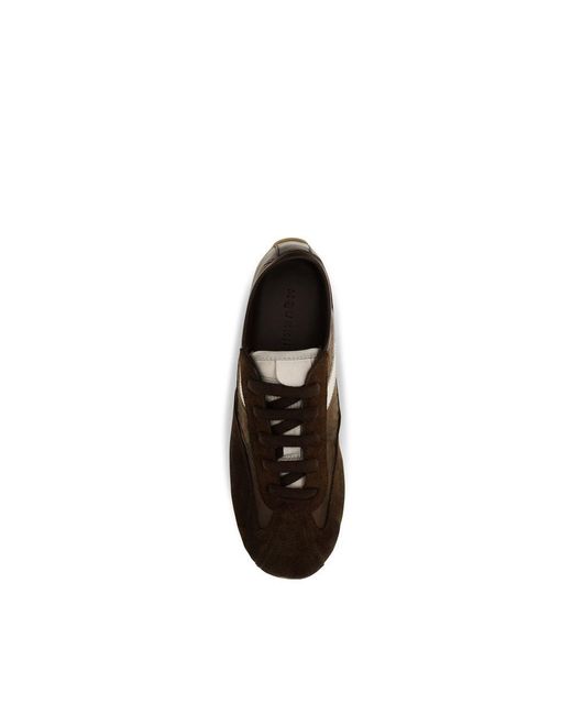 McQueen Brown Suede Leather Athletic Sneakers