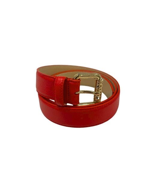 Borbonese Red Leather Belt