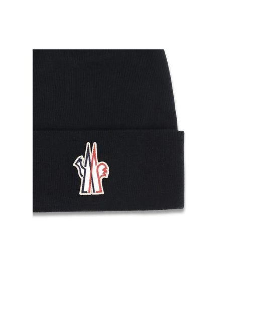 Moncler Blue Wool Beanie Hat for men