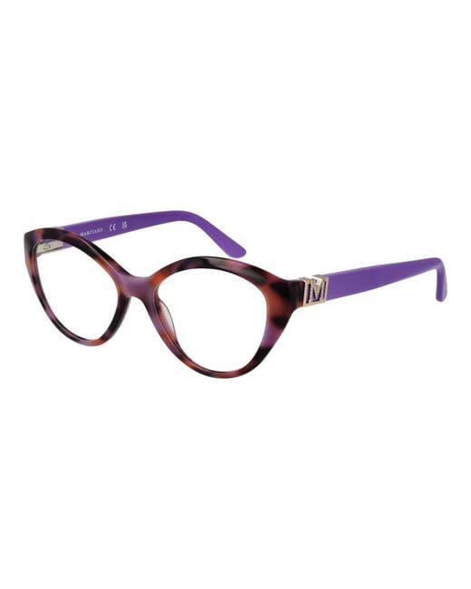 MARCIANO BY GUESS Blue Cat Eye Full-Rim Acetate Optical Frames With Demo Glasses for men