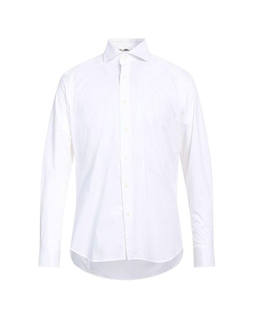 Aquascutum White Cotton Shirt for men