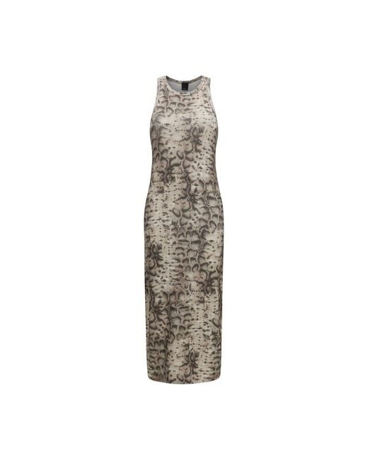 Pinko Natural Beige Cotton Casual Dress