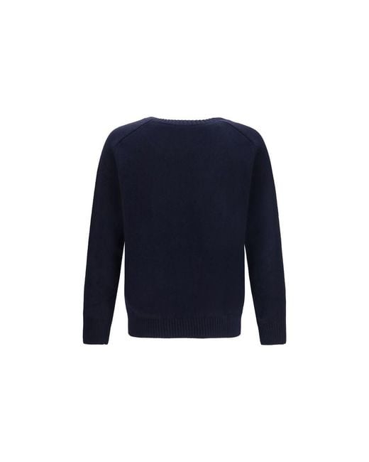 Brooksfield Blue Wool Oves Aries Sweatshirt for men
