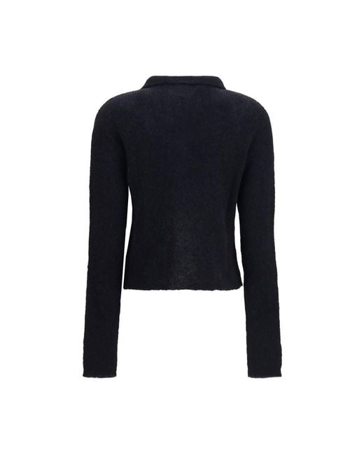 Our Legacy Blue Black Alpaca Vicugna Pacos Cardigan