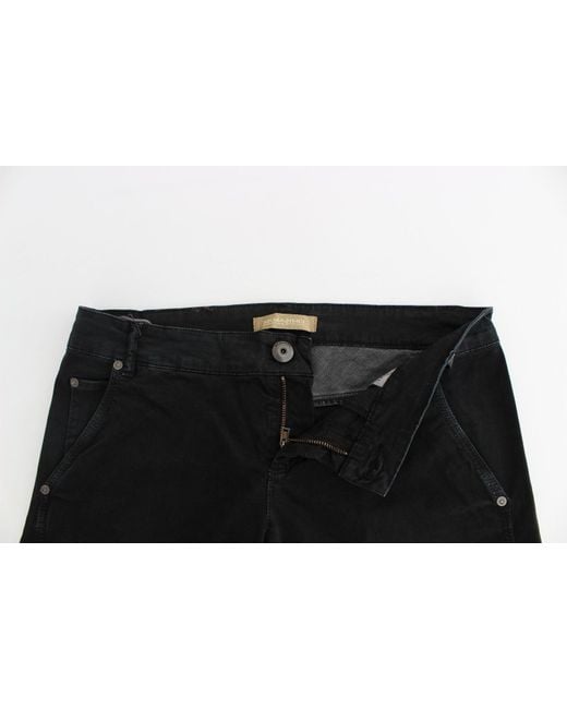 Ermanno Scervino Black Blue Slim Jeans Denim Pants Skinny Leg Straight
