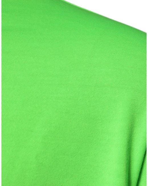 Dolce & Gabbana Green Dg Logo Tee Short Sleeve Crew Neck for men