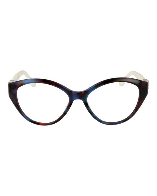 MARCIANO BY GUESS Black Full-Rim Acetate Round Optical Frames With Demo Lenses