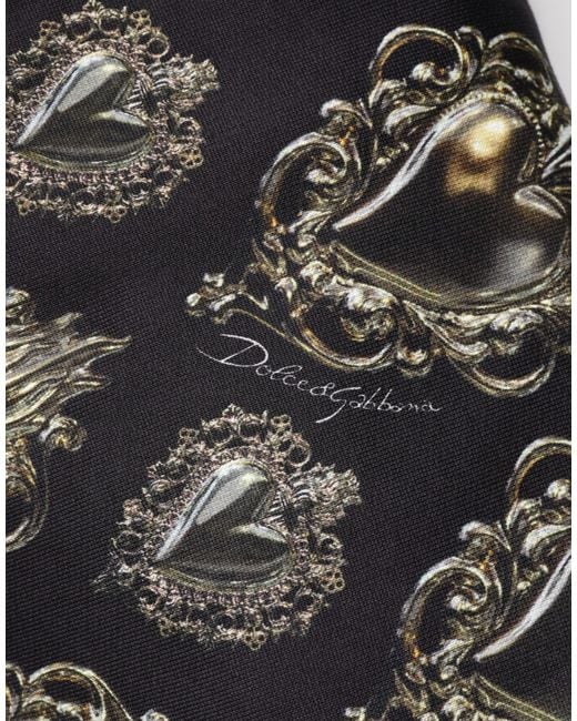 Dolce & Gabbana Black Sacred Heart Cotton Sweatshirt Sweater for men