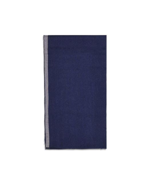 Brunello Cucinelli Blue Cashmere Scarf for men