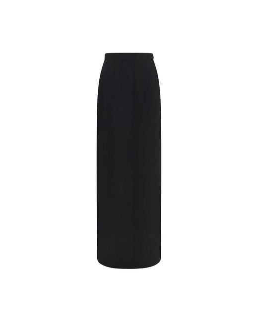 Maison Margiela Black Wool Oves Aries Long Skirt