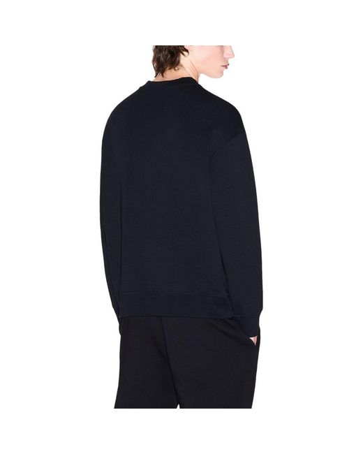 ARMANI EXCHANGE Blue Black Cotton Sweatshirt for men
