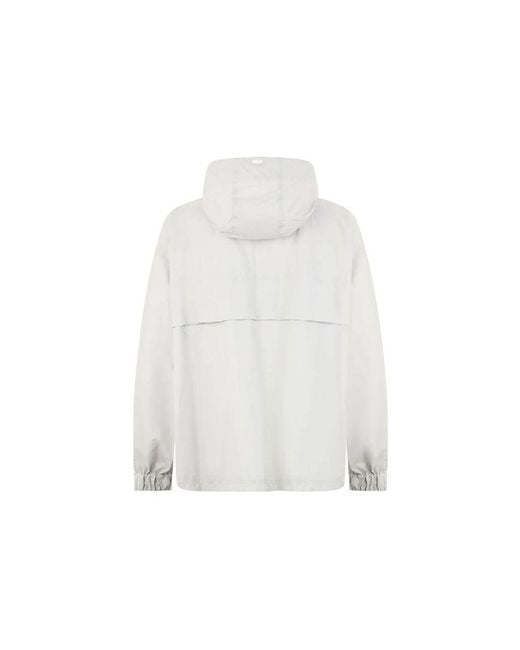 Herno White Gray Polyamide Shell Jacket