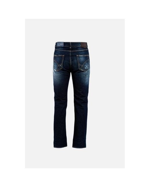 Gas Blue Cotton Jeans for men