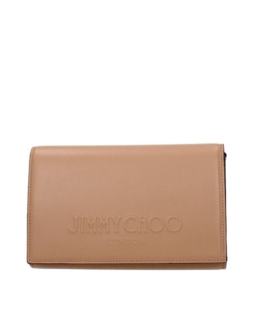 Jimmy Choo Brown Leather Clutch Bag