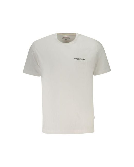Guess White Bianco Cotton Men T for men
