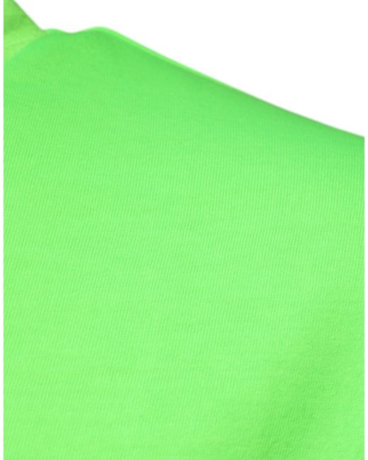 Dolce & Gabbana Green Logo Polyester Crew Neck T for men