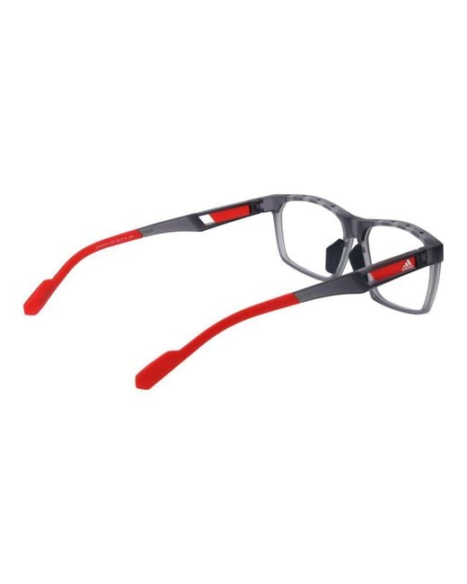 Adidas Red Gray Plastic Glasses (frames) for men