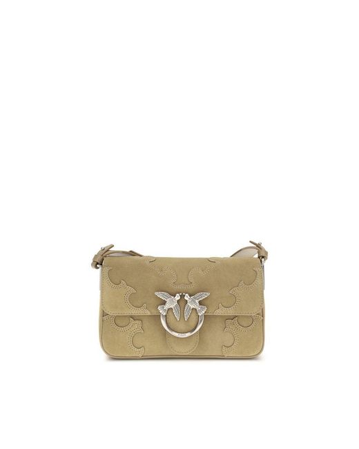 Pinko Multicolor Shoulder Bag Love One Slouchy Mini Calf Leather