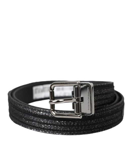 Dolce & Gabbana Brown Leopard Silver Metal Buckle Belt main image 0