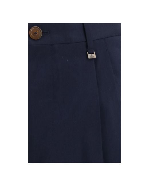 Vivienne Westwood Blue Wool Oves Aries Dress Pants for men