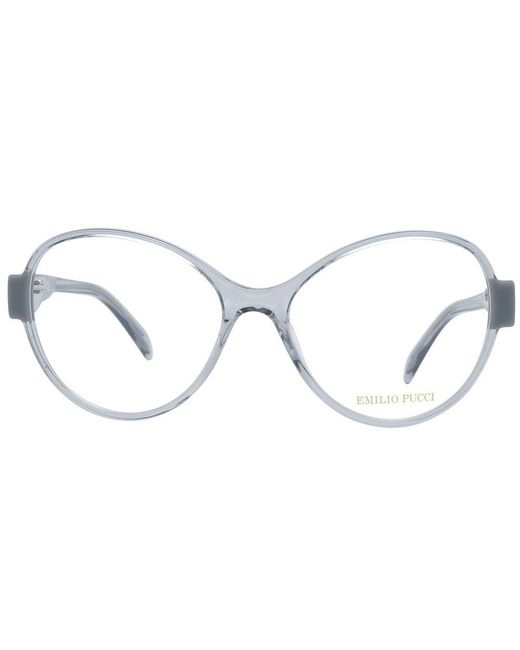 Emilio Pucci Metallic Clear Optical Frames
