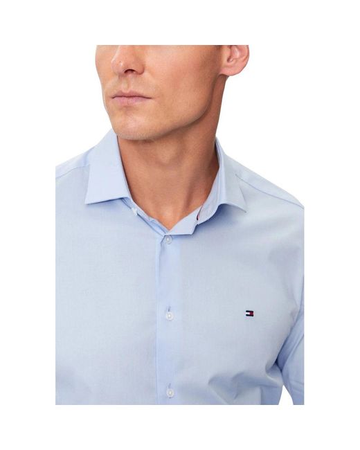 Tommy Hilfiger Blue Organic Cotton Dress Shirt for men