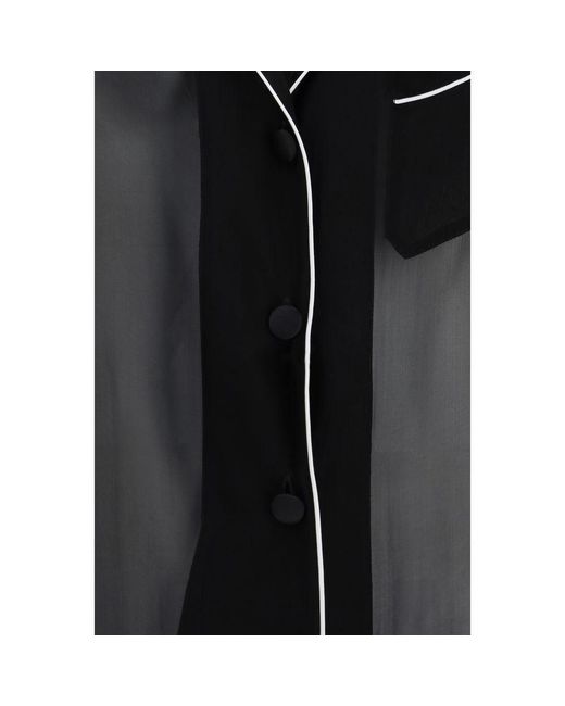 Dolce & Gabbana Black Dolce & Gabbana Chiffon Shirt