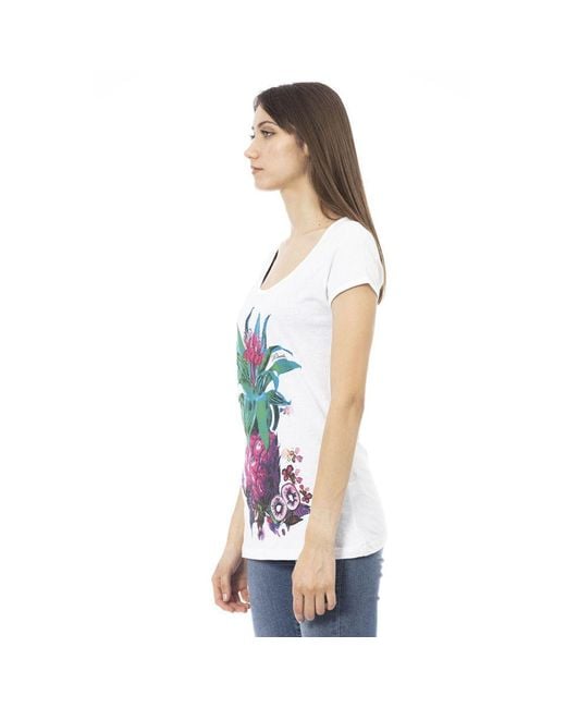 Just Cavalli White Cotton Tops & T-Shirt