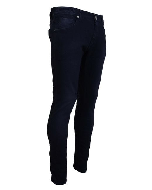 Acht Blue Cotton Tapered Slim Fitcasual Denim Jeans for men